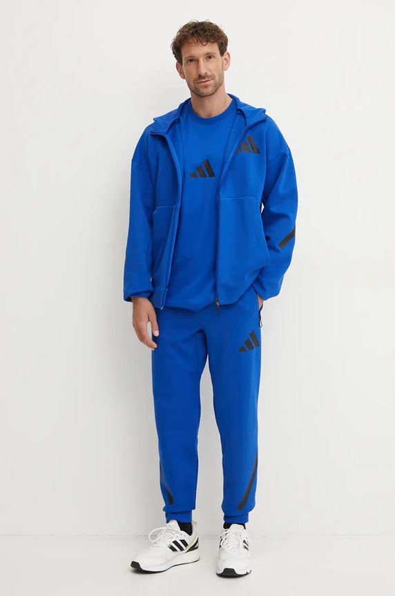 Pamučna majica adidas Z.N.E. JF6543 plava AW24
