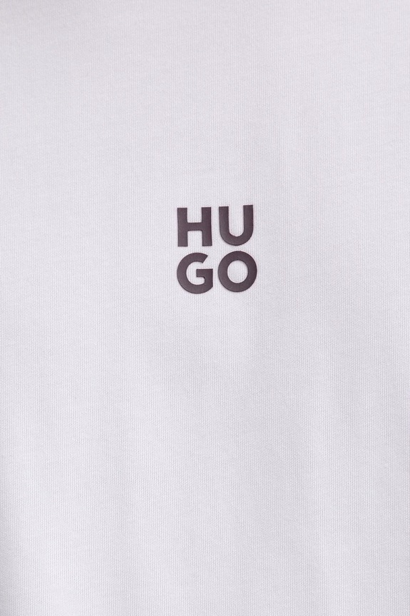 Bavlněné tričko HUGO 50521269 fialová