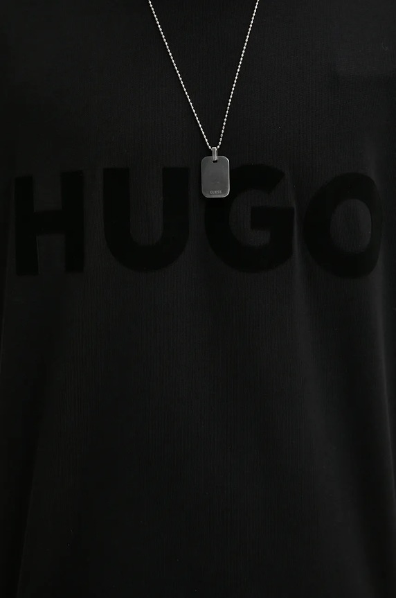 HUGO Tricou basic bărbătesc bumbac Dinkee 50525765 negru