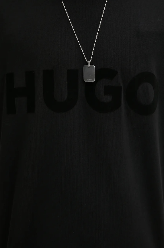 HUGO Tricou basic bărbătesc bumbac Dinkee 50525765 negru