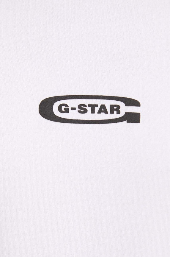 Βαμβακερό μπλουζάκι G-Star D25093.C784 λευκό