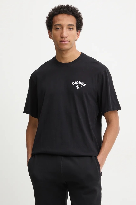 Дрехи Памучна тениска Dickies GOOSE DK0A863G черен