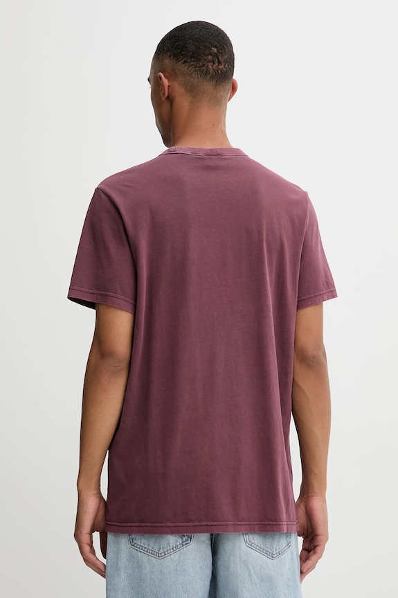 Oblečenie Bavlnené tričko G-Star Raw Nifous D24449.2653 burgundské