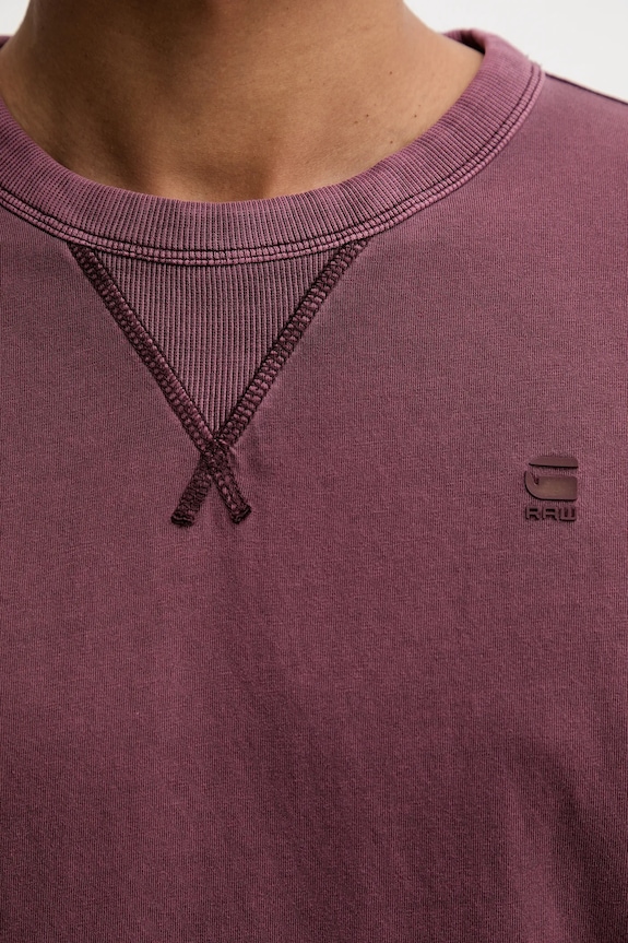Bavlnené tričko G-Star Raw Nifous D24449.2653 burgundské