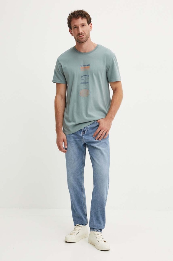 G-Star t-shirt bawełniany D25083.C506 szary AW24
