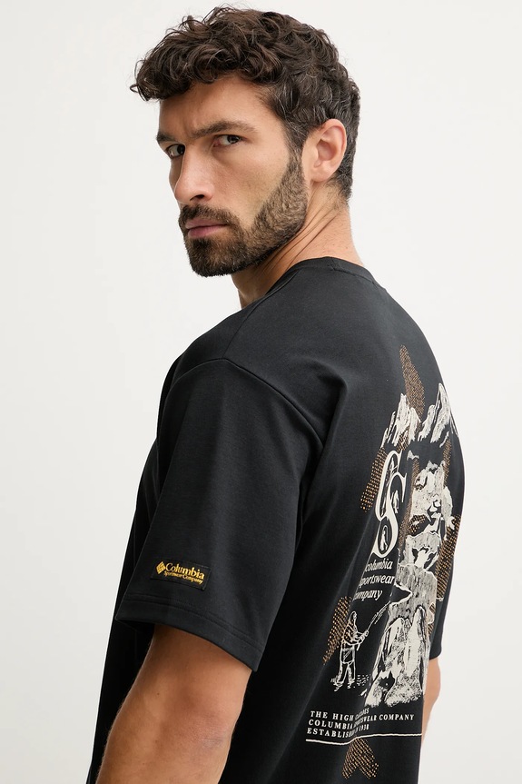 Μπλουζάκι Columbia CSC Heritage μαύρο 2090871