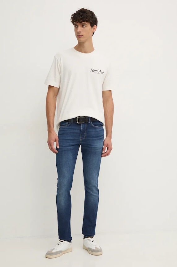 Bavlněné tričko Calvin Klein Jeans J30J326862 béžová AW24