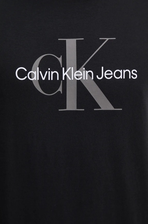 Bavlněné tričko Calvin Klein Jeans černá 00040EM286