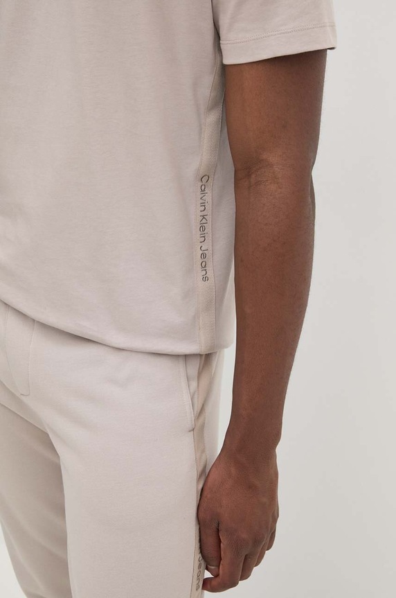 Calvin Klein Jeans t-shirt bawełniany J30J326159 beżowy