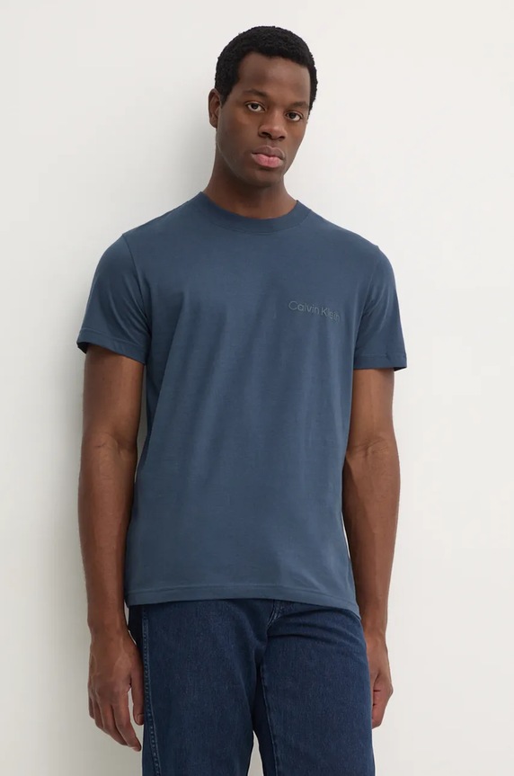Calvin Klein Jeans tricou din bumbac bleumarin J30J326402