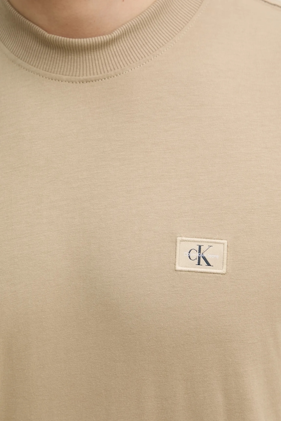 Pamučna majica Calvin Klein Jeans J30J326857 bež