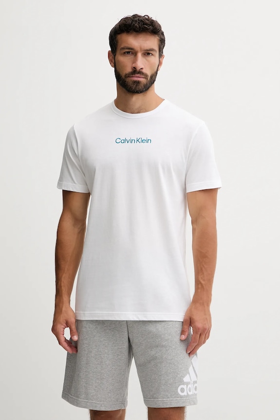 Calvin Klein Underwear T-shirt piżamowy męski bawełniany biały 000NM2748E