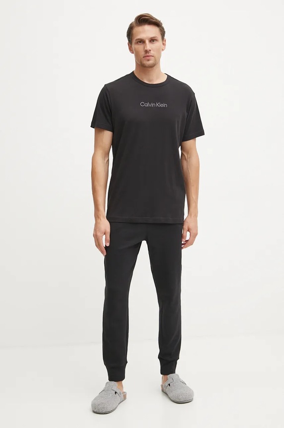 Calvin Klein Underwear pizsama felső férfi pamut 000NM2748E fekete AA00