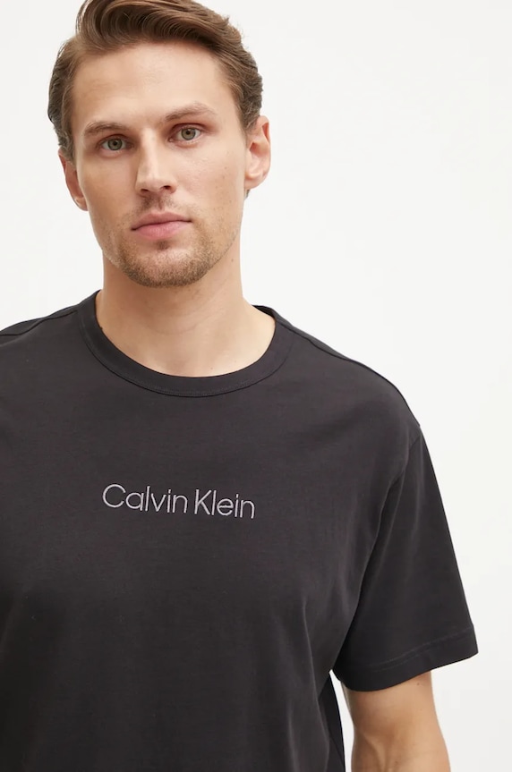 Calvin Klein Underwear pizsama felső férfi pamut fekete 000NM2748E