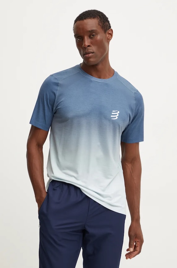 Běžecké tričko Compressport Performance ATSM492 modrá AW25