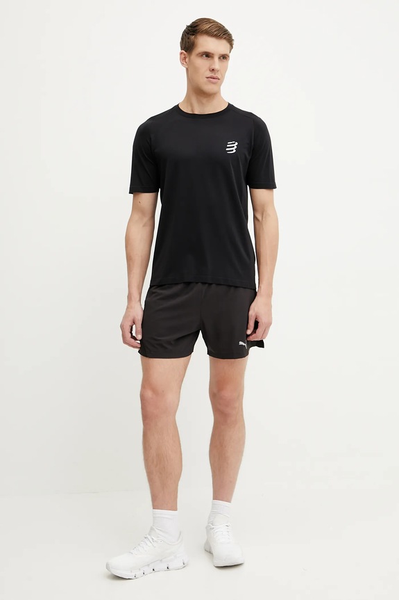 Μπλουζάκι για τρέξιμο Compressport Performance ATSM492 μαύρο AW25