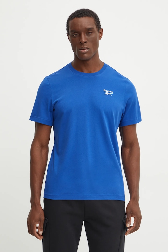 Reebok t-shirt in cotone semplice blu 100206018