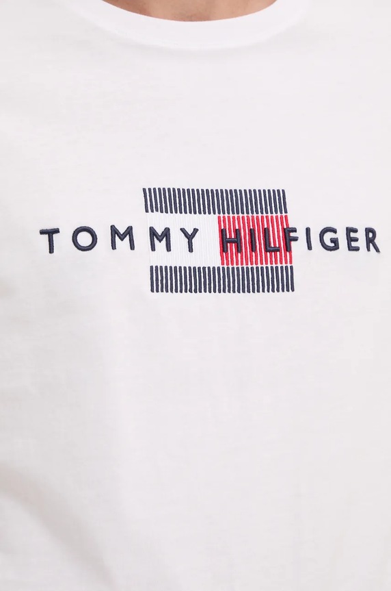 Bavlnené tričko Tommy Hilfiger MW0MW36455 biela