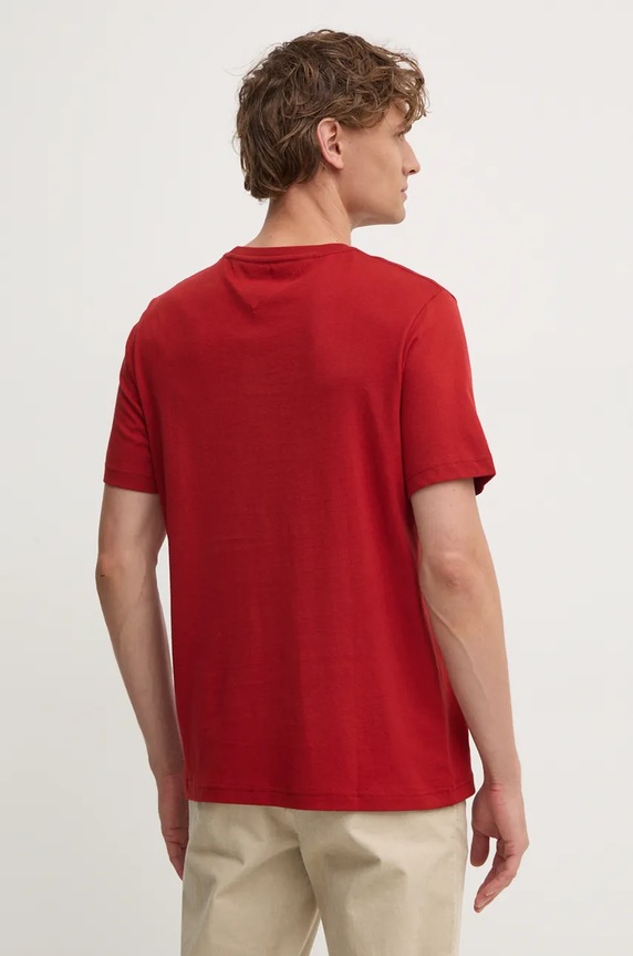 Odzież Tommy Hilfiger t-shirt bawełniany MW0MW36455 czerwony
