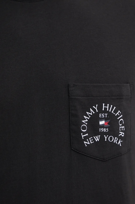Tommy Hilfiger tricou din bumbac MW0MW36481 negru