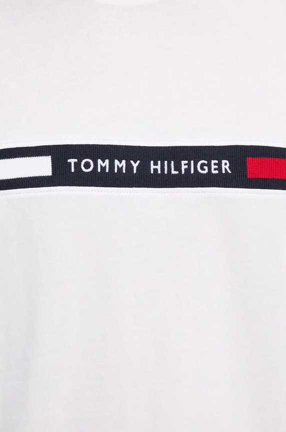 Βαμβακερό μπλουζάκι Tommy Hilfiger MW0MW36498 λευκό