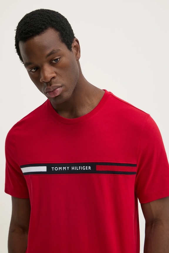 Tommy Hilfiger T-shirt ανδρικό βαμβακερό κόκκινο MW0MW36498