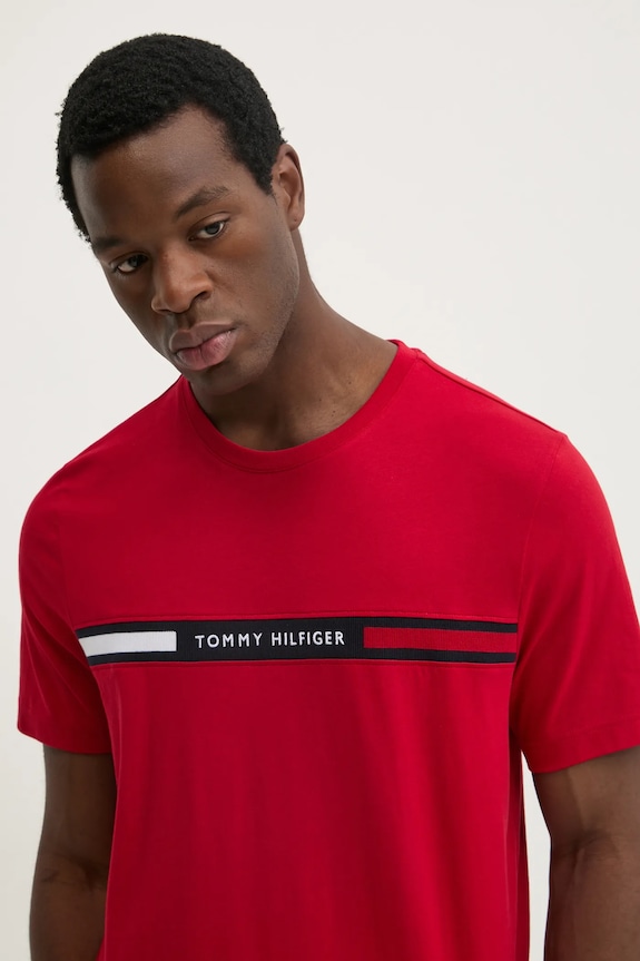 Tommy Hilfiger T-shirt ανδρικό βαμβακερό κόκκινο MW0MW36498
