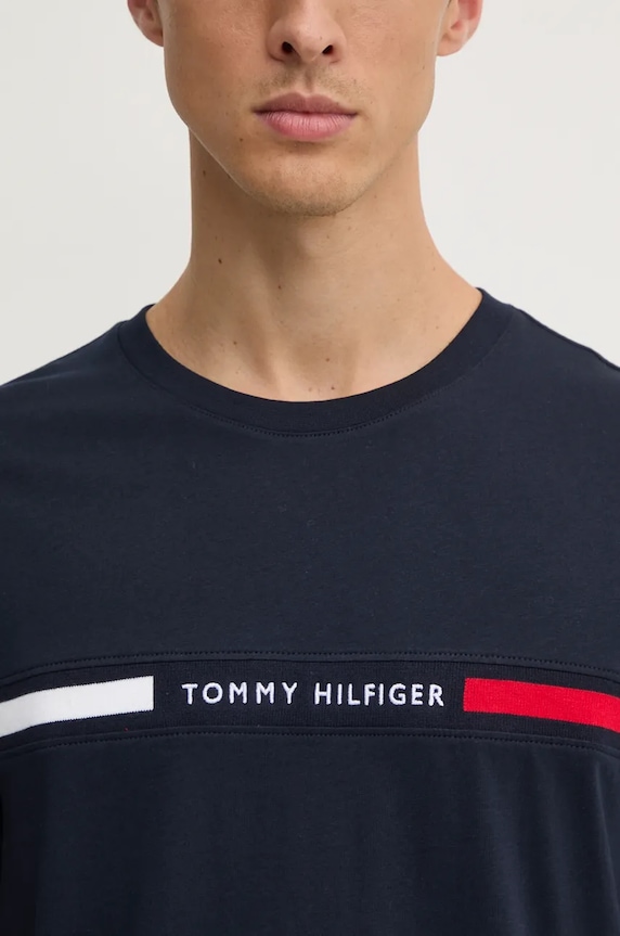 Tommy Hilfiger T-shirt Ανδρικό βαμβακερό MW0MW36498 σκούρο μπλε