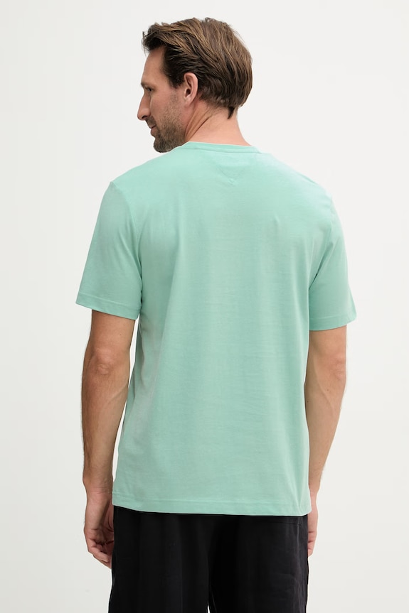 Ρούχα Tommy Hilfiger t-shirt ανδρικό βαμβακερό MW0MW36498 τιρκουάζ