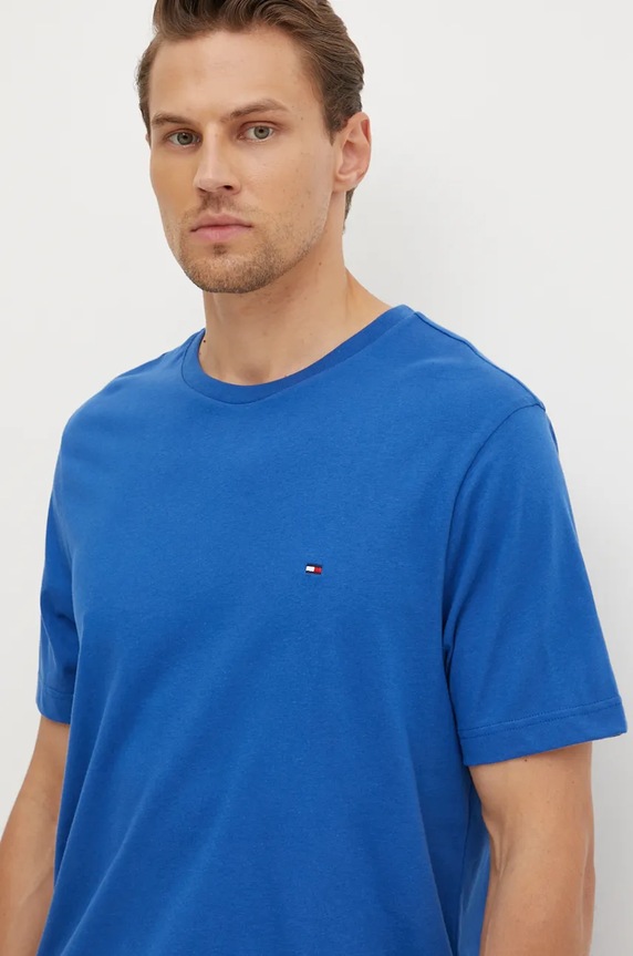Βαμβακερό μπλουζάκι Tommy Hilfiger βαμβάκι μπλε MW0MW37267