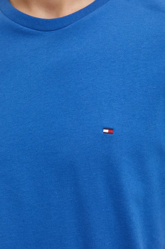 Βαμβακερό μπλουζάκι Tommy Hilfiger μπλε MW0MW37267