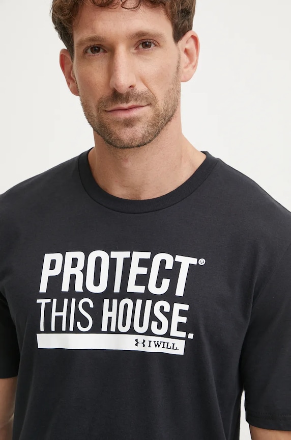 Μπλουζάκι προπόνησης Under Armour Protect This House στάμπα μαύρο 1379022001