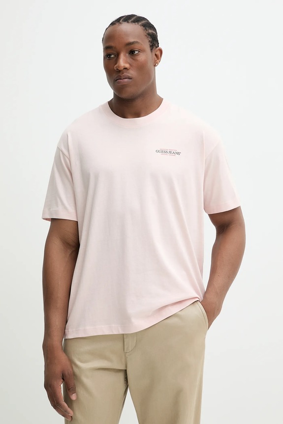 Guess Jeans t-shirt bawełniany różowy M4BI75.K8FQ4
