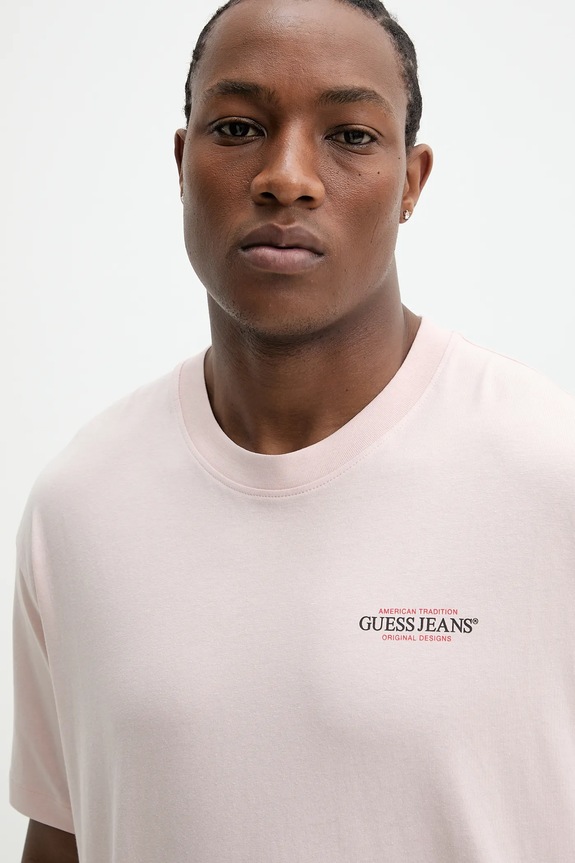 Guess Jeans t-shirt bawełniany różowy M4BI75.K8FQ4