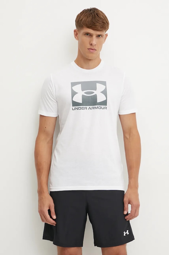 Under Armour t-shirt ανδρικό BOXED SPORTS UPDATED 1386793 λευκό SS26