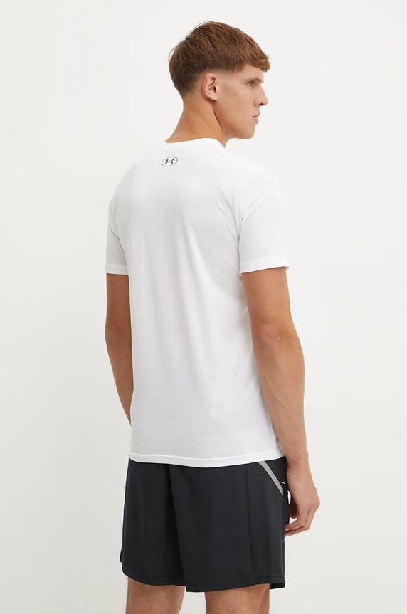 Ρούχα Under Armour t-shirt ανδρικό BOXED SPORTS UPDATED 1386793 λευκό
