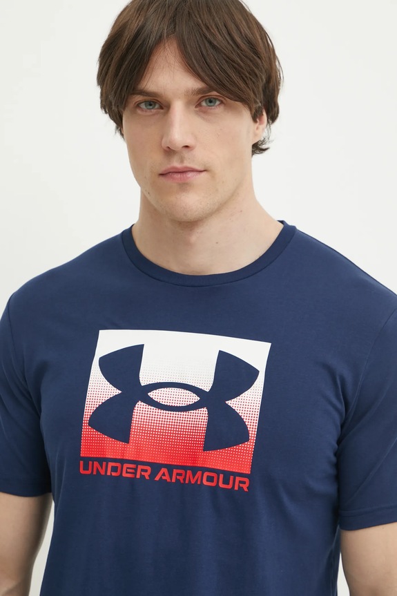 Under Armour t-shirt ανδρικό BOXED SPORTS UPDATED σκούρο μπλε 1386793