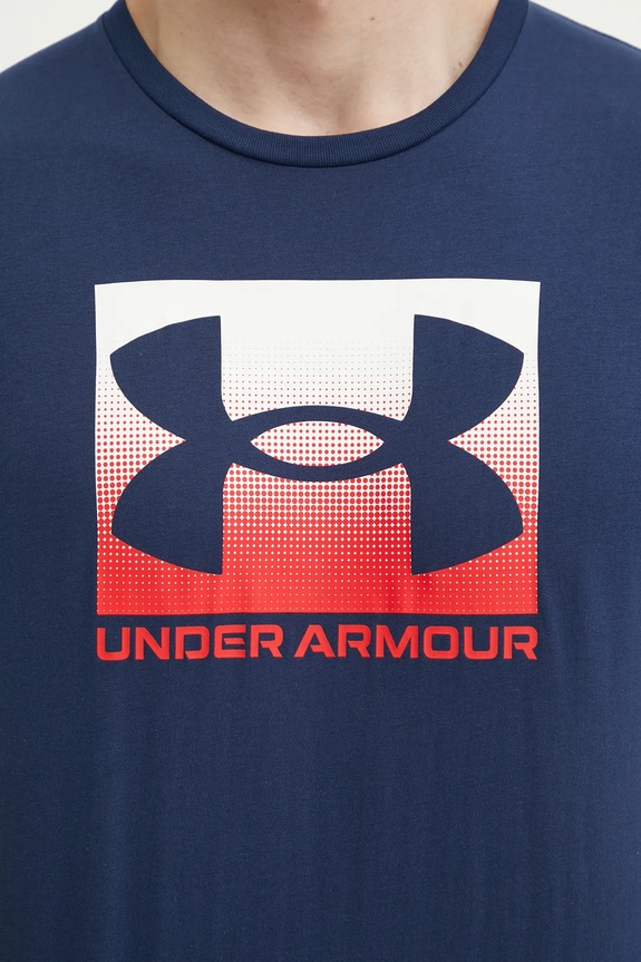 Under Armour t-shirt ανδρικό BOXED SPORTS UPDATED 1386793 σκούρο μπλε