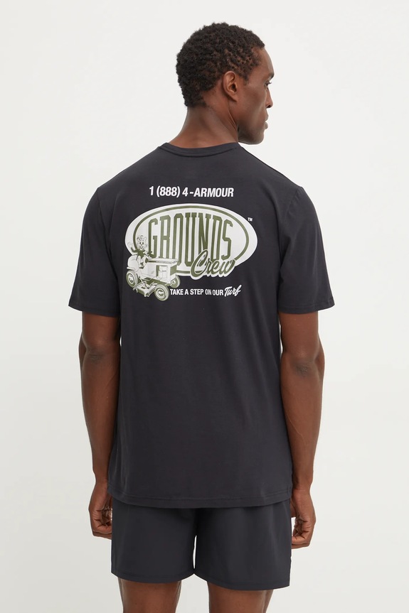 Αθλητικό μπλουζάκι Under Armour Grounds Crew μαύρο 1387718