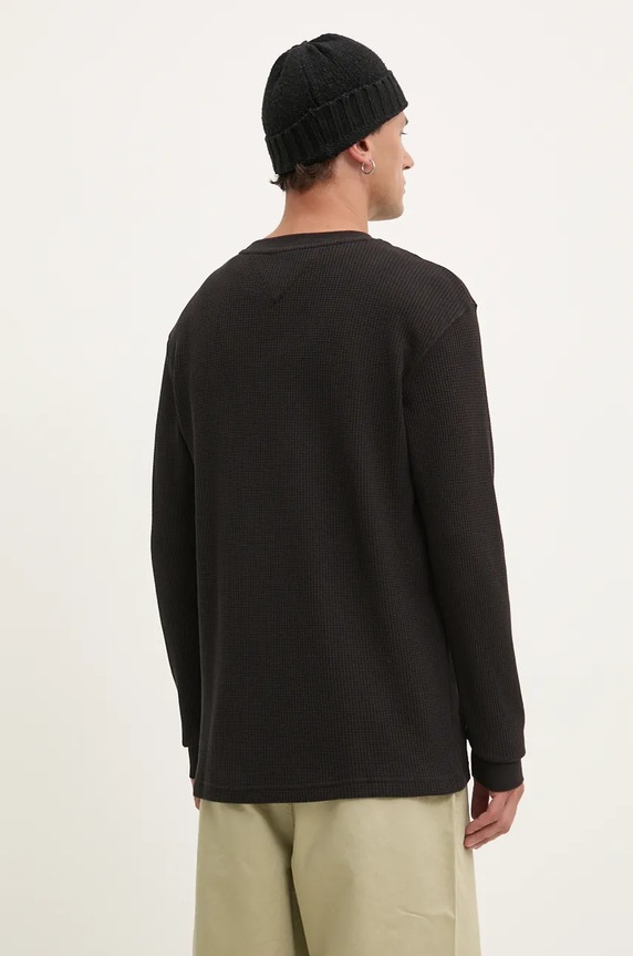 Oblečení Tričko s dlouhým rukávem Tommy Jeans DM0DM19216 černá