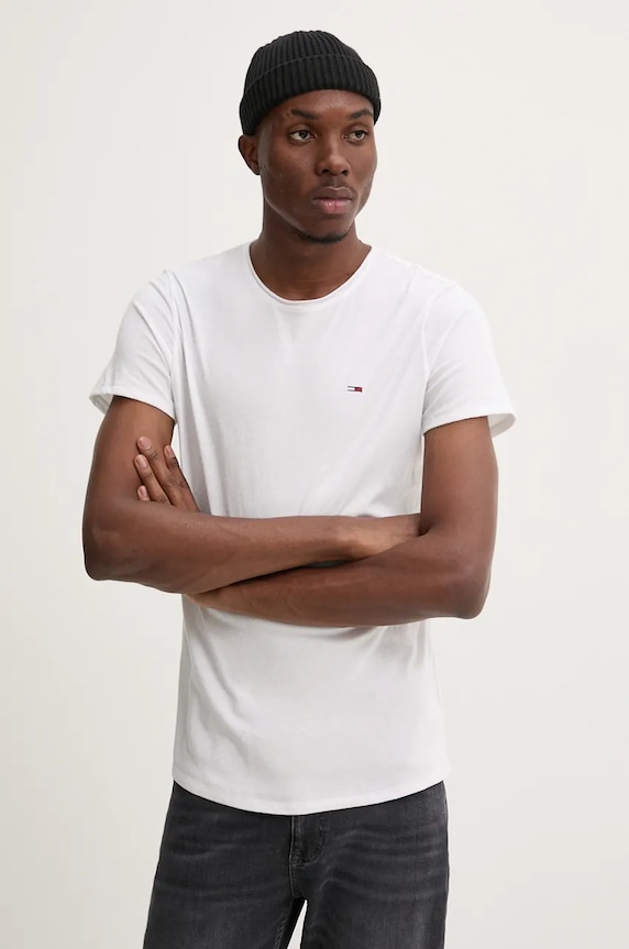 Tričko Tommy Jeans 2-pak jednofarebný čierna DM0DM19711