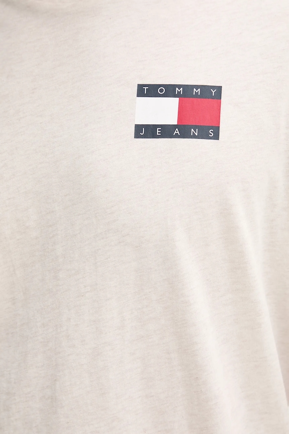 Tommy Jeans tričko pánske bavlnené DM0DM20740 béžová