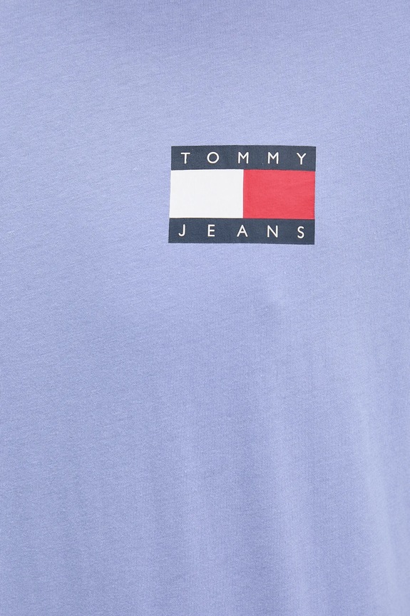 Tommy Jeans T-shirt ανδρικό βαμβακερό DM0DM20740 μπλε