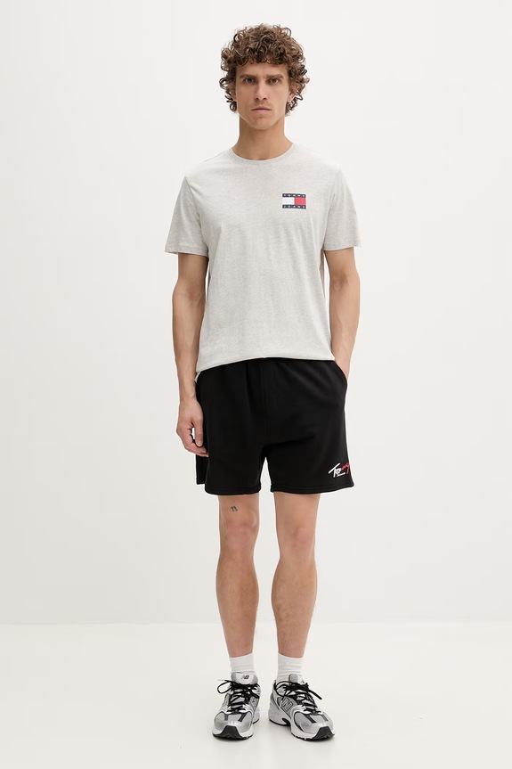 Tommy Jeans tricou bărbătesc bumbac DM0DM20740 gri AA00