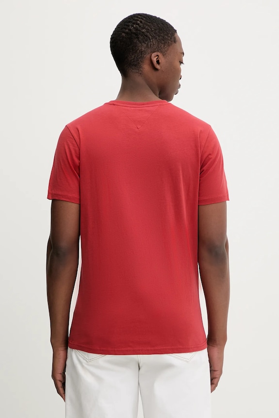 Îmbrăcăminte Tommy Jeans tricou bărbați din bumbac DM0DM20740 rosu