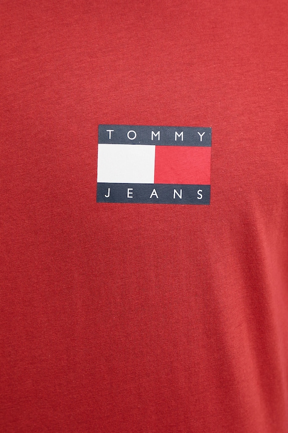 Tommy Jeans tricou bărbați din bumbac DM0DM20740 rosu