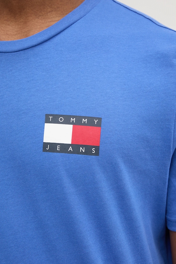 Tommy Jeans majica za muškarce od pamuka DM0DM20740 ljubičasta