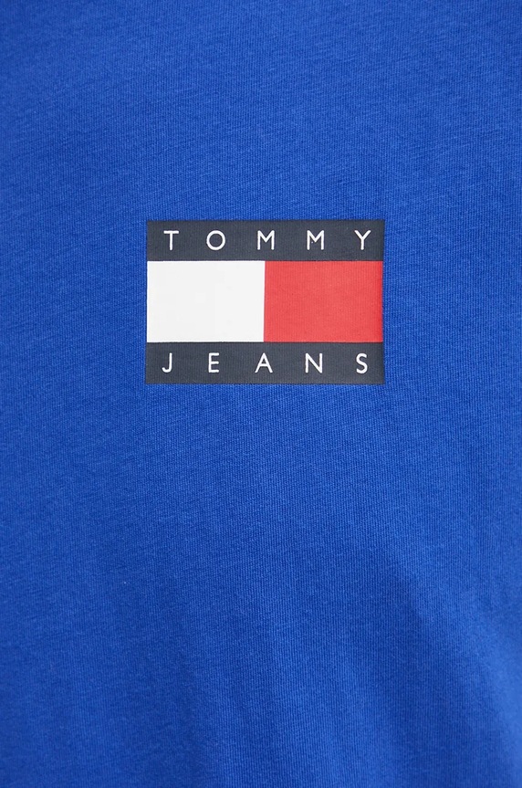 Tommy Jeans tričko pánské bavlněné modrá DM0DM20740