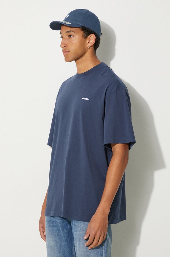 AMBUSH tricou din bumbac Ballchain albastru BMAA001F24JER0014501