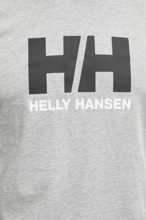 Bavlněné tričko Helly Hansen HH LOGO šedá 30396